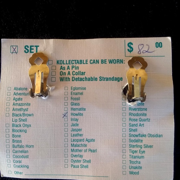 Vintage Karla Jordan - Purple Howlite Earrings - Picture 3 of 5